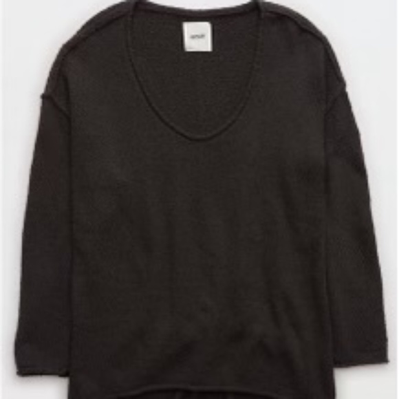 Aerie Oversized Voop Sweater in Smoked Grey - Picture 1 of 2